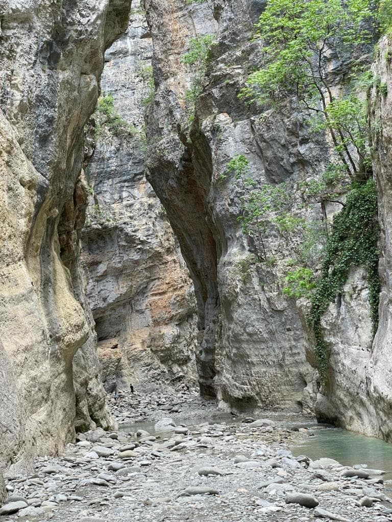 The narrows, where the walls close to a few metres