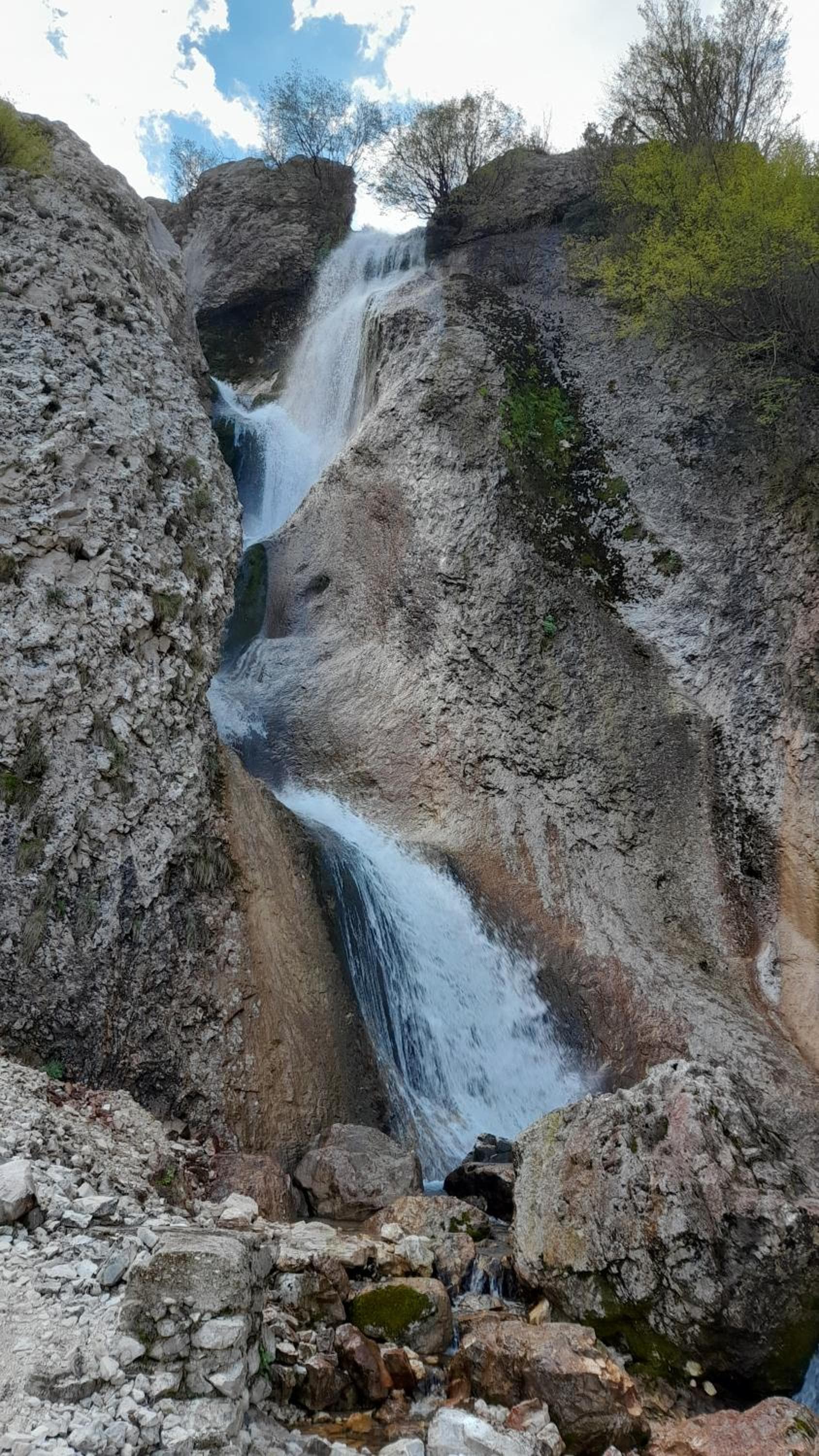 Wading the gorge